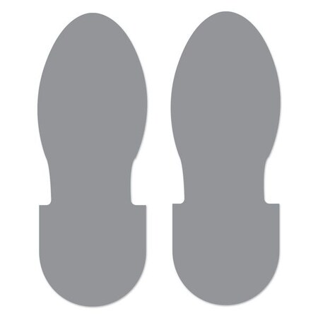 Ergomat 12inx5in DuraStripe Xtreme Big Boot Steps Grey, 18PK DSX-BIGBOOT12-GY-KIT